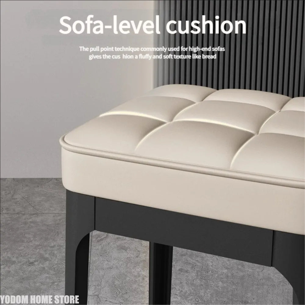 Bunte PU-Esshocker mit dicker Polsterung – Stapelbarer Designer-Sitzhocker für Restaurant, Küche & kleine Räume