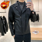 Herren Lederjacke Schwarz: elegante y casual chaqueta de cuero con chaqueta de cuero, diseño lujoso para hierbas e invierno 