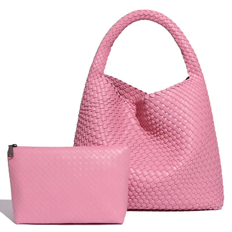 Sac fourre-tout en cuir pour femme – Grande pochette en cuir PU avec pochette pour le travail, le tourisme et les loisirs 