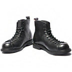 MJYTHF Herren Leder Motorradstiefel – Vintage Cowhide Ankle Boots aus echtem Leder, handgefertigt, wasserdicht