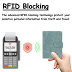 TRASSORY Reisepasshülle mit RFID-Schutz – Schlanke PU-Leder Passport Wallet mit Kartenfächern für Damen &amp; Herren