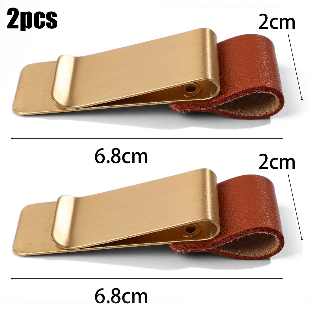 Edelstahl Leder Stiftclip – Porte-stylo pratique et support pour journaux, bureaux et écoles (1–6 pièces) 