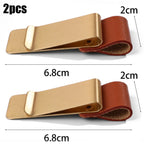 Edelstahl Leder Stiftclip – Porte-stylo pratique et support pour journaux, bureaux et écoles (1–6 pièces) 