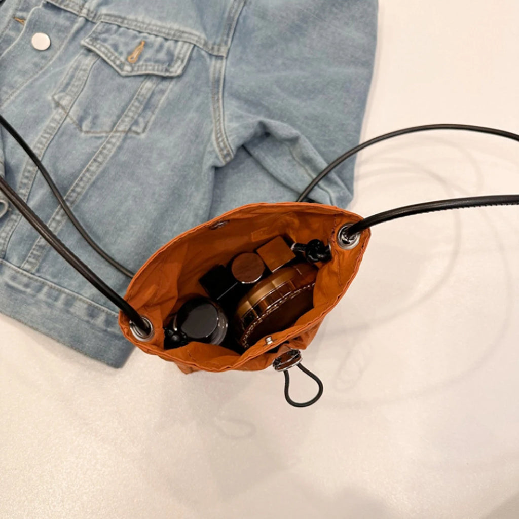 Sac à bandoulière unisexe en nylon – Mini portefeuille souple pour téléphone et pochette multifonctionnelle