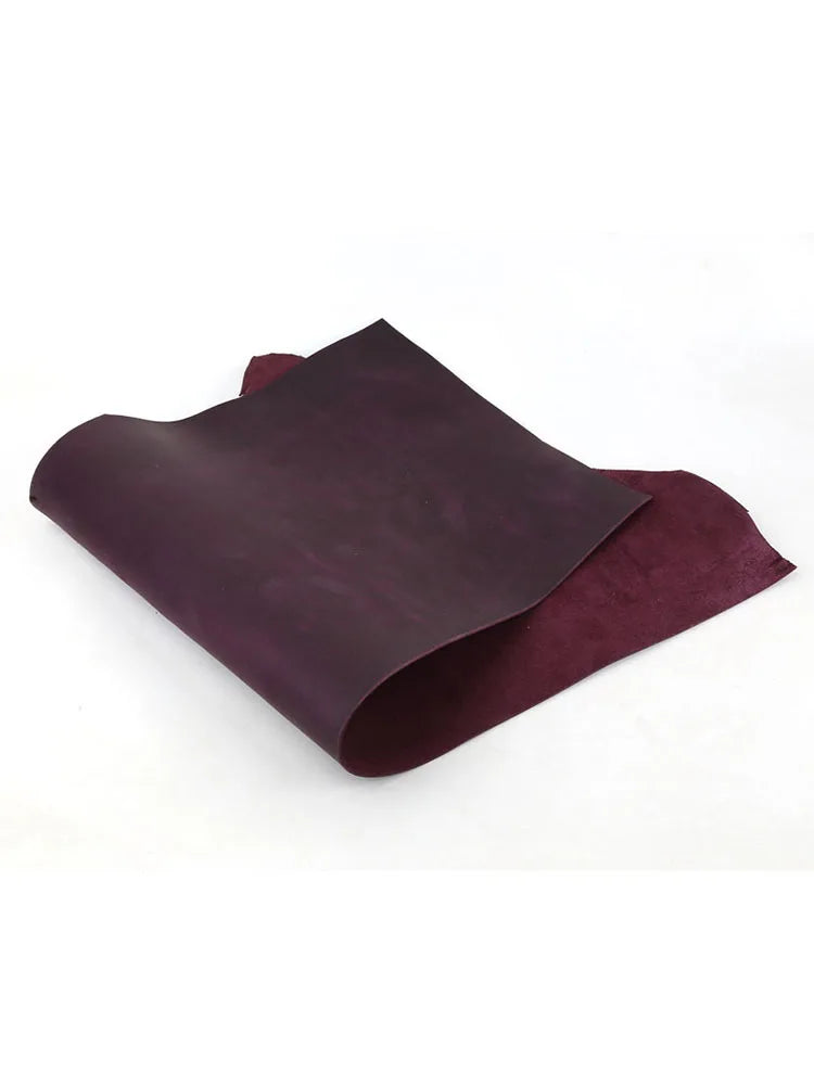 2 mm Lila Crazy Horse Leder aus Rindsleder – Erstklassiges Echtleder für DIY, Planer, Taschen & Möbel