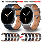 Leather Watch Strap For Samsung Galaxy Watch 8 40/44mm/ 8 Classic 46mm Adjustable Wrist Bands For Samsung Watch8 Bracelet Correa
