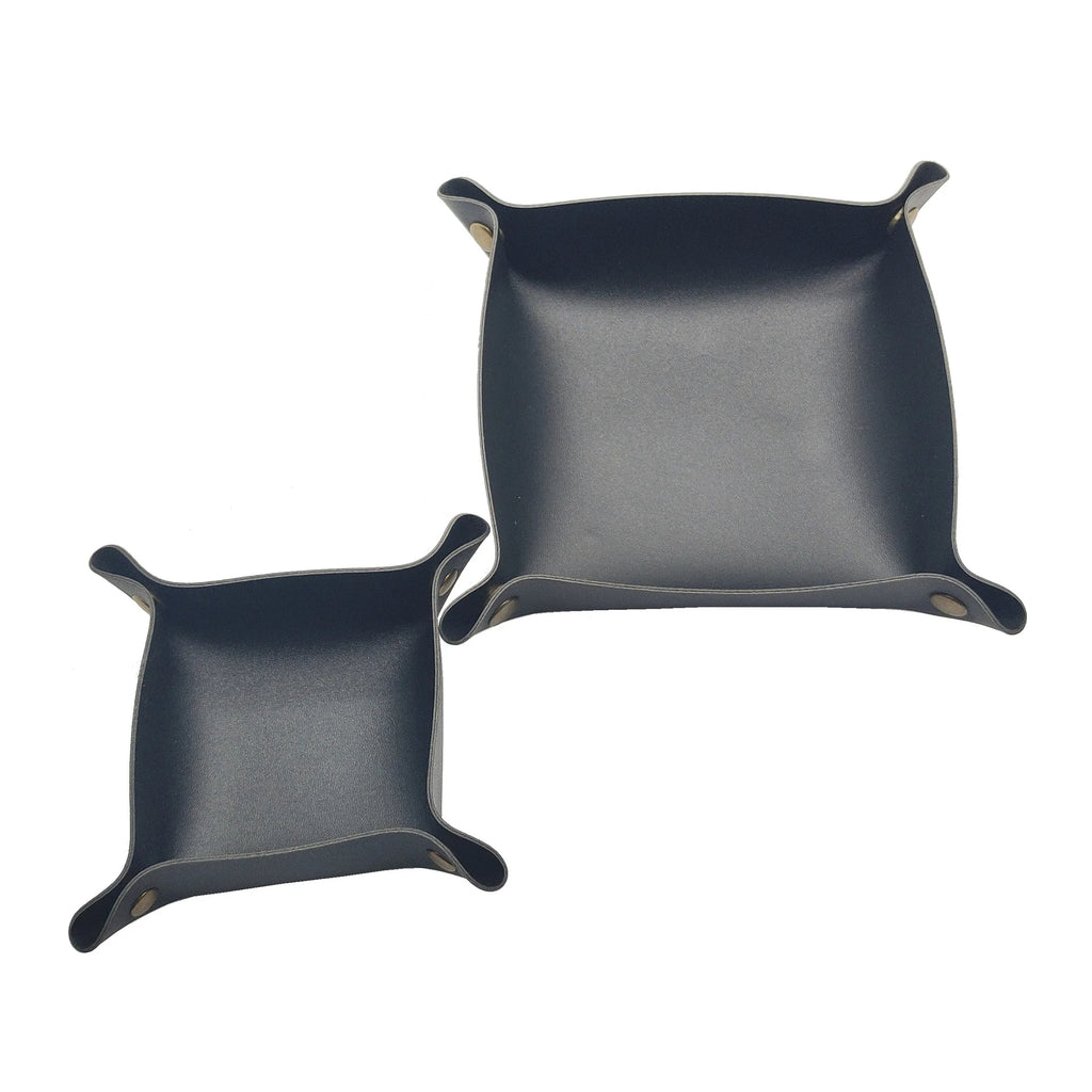 Nordic PU Leder Ablageschale 20×20 cm – Stilvolle Aufbewahrungsbox &amp; faltbares Ordnungstablett für Haushalt &amp; Reise