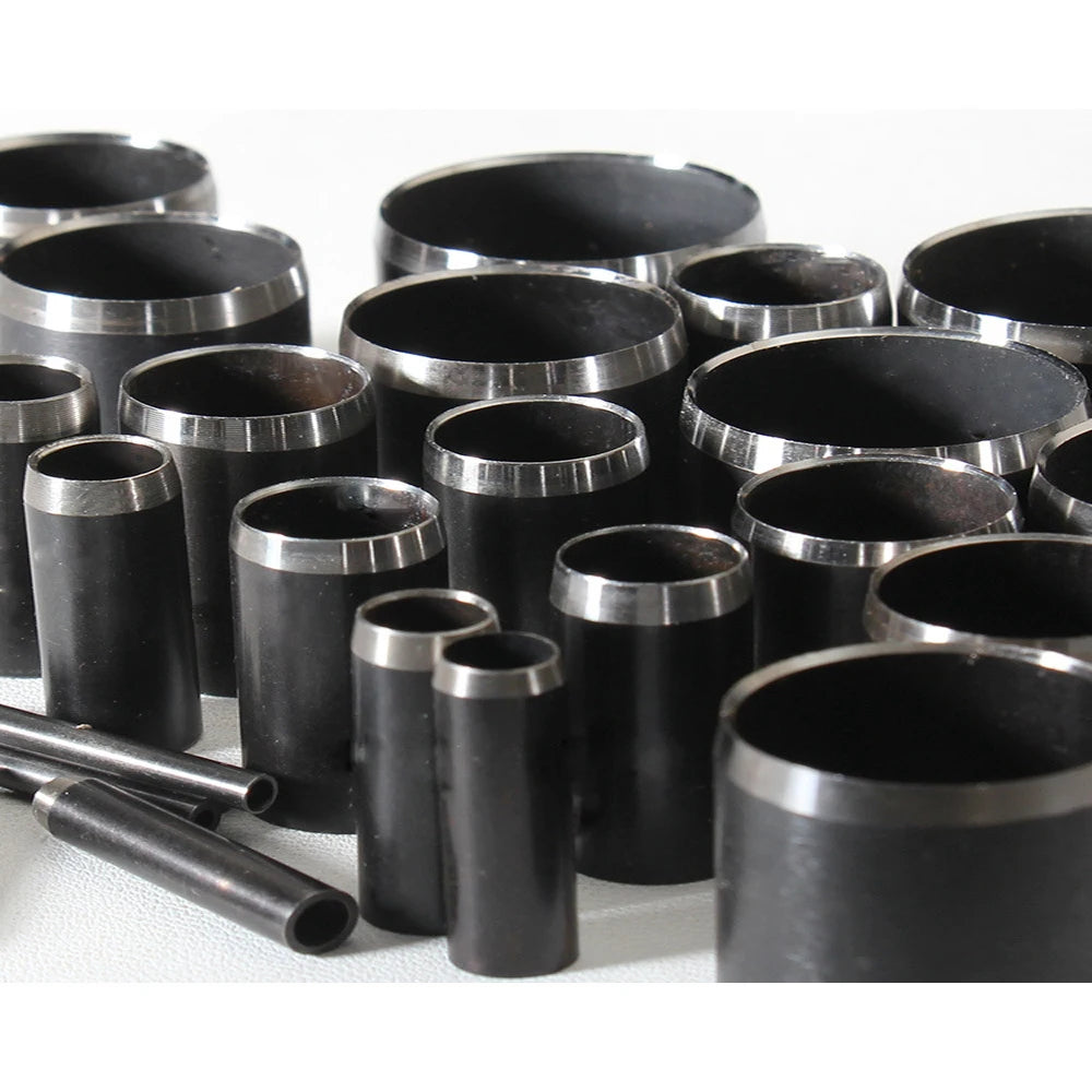 25-teiliges Leder Lochpfeifen Set 1–25 mm – Runde Hohlstanzen aus Stahl für präzises Lederhandwerk & DIY