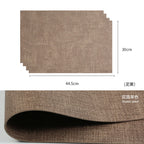 Tabletex Luxuriöse PVC-Kunstleder Tischsets in Weiß – Stoffoptik, wasserdicht & pflegeleicht im japanischen Stil (4er Set)