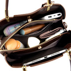 Luxus Damen Handtasche mit großem Fassungsvermögen – Weiche Schulter- & Crossbody Bag aus Mikrofaserkunstleder, elegant & vielseitig