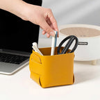 Kreative PU-Leder Aufbewahrungsbox im Nordic Style – Moderner Desktop Organizer für Schmuck, Schlüssel, Kosmetik & Dekoration