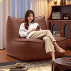 Ledersessel individual más elegante: Kompakter Lounge- &amp; Relaxsessel aus Echtleder für Wohnzimmer, Schlafzimmer &amp; Balkon