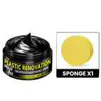 Agent de réparation de plastique automobile – Kristallklarer Leder- &amp; Innenraum-Erneuerungswachs für Auto, Tiefschwarzer Glanz &amp; Schutz