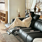 Designer Elektro-Ledersofa mit Schlaffunktion – Großes, verstellbares Luxus Sofa aus Rindsleder, ausziehbar &amp; individuell konfigurierbar 