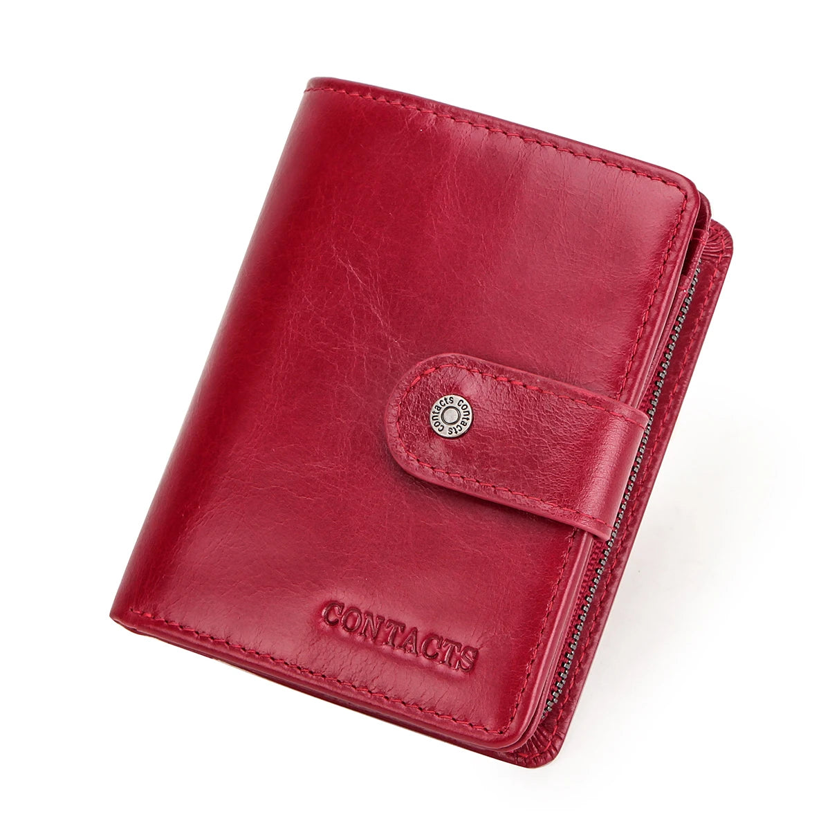 Contact'S Herren &amp; Damen Geldbörse aus echtem Leder – Vintage Kurz-Wallet mit RFID-Schutz, Münzfach &amp; Kartenhalter
