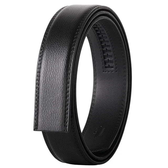 Herren Leder Gürtel ohne Schnalle – 3,5 cm Breite aus echtem Rindsleder in Schwarz, Braun, Blau, Grau & Weiß