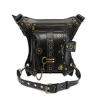 Steampunk Damen & Herren Bauchtasche – Gothic PU-Leder Fanny Pack, Crossbody & Thigh Leg Hip Holster für Reisen und Festivals