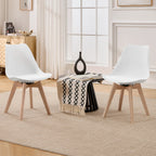 WOLTU Esszimmerstühle 4er-Set – Moderne drehbare Dining Chairs aus Kunstleder & Massivholz, gepolstert für Küche & Wohnzimmer