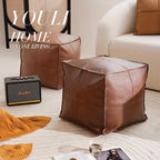 Light Luxury PU Leder Tatami Sitzkissen – Faltbares Boden-Sitzkissen im marokkanischen Stil, ungefüllt & platzsparend für Wohnzimmer