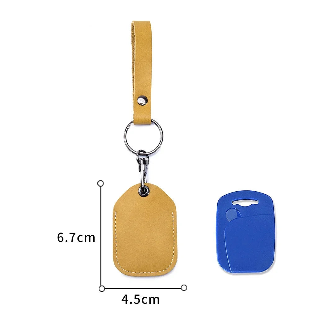 Personalisierbare Lederhülle für StarLine S96 & PIK Intercom – Premium Schutzcover aus Rindsleder für Alarm- & IC-Tags mit Schlüsselanhänger