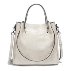 ZENCY Multifunktionale Ledertasche – Gros Shopper Bag aus 100% Echtleder für Damen, Schulter- &amp; Crossbody Tote, Rouge