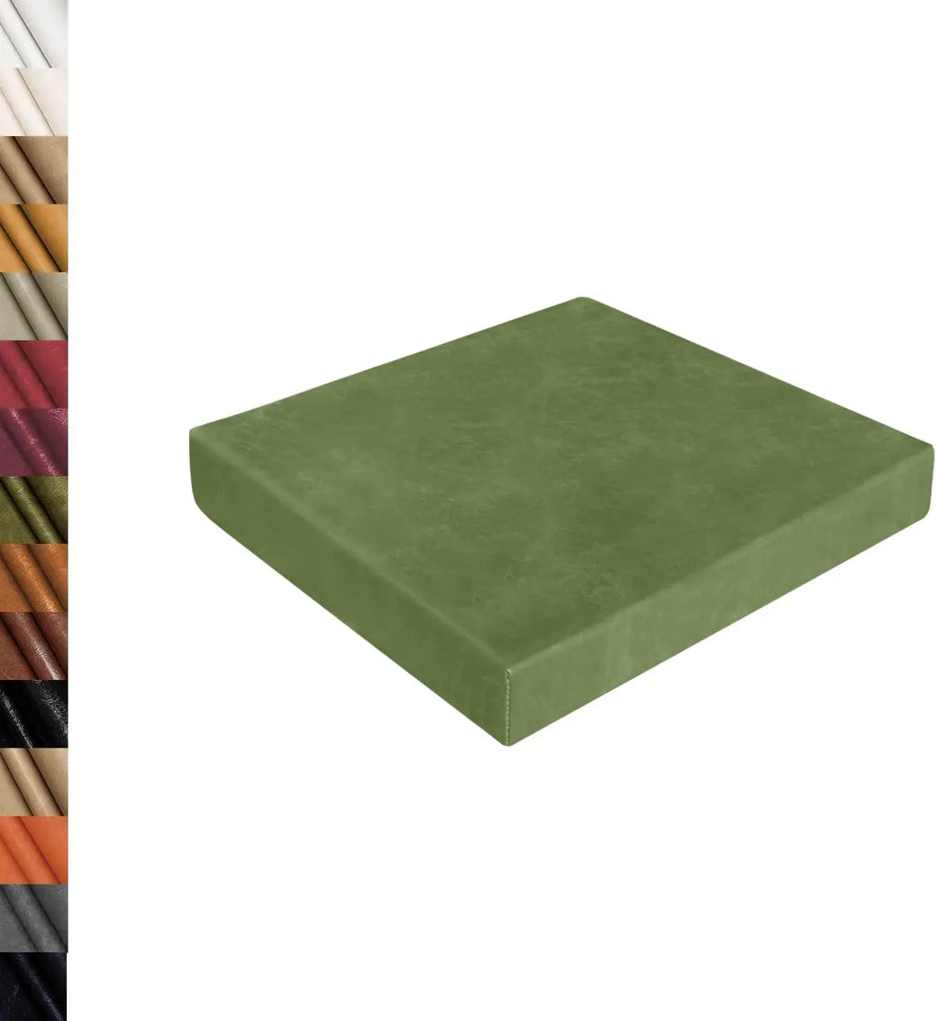 Maßgefertigte wasserdichte Sitzauflage aus Wachsstoff - Komfort Gartenbank- &amp; Stuhlkissen mit Memory-Schaum für Innen &amp; Außen