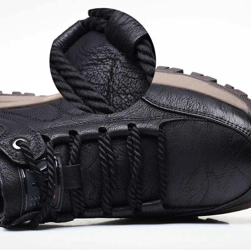 Guimin Herren Outdoor Sneaker – Leichte, rutschfeste PU-Leder Schuhe, Casual Sportschuhe, komfortabel & verschleißfest