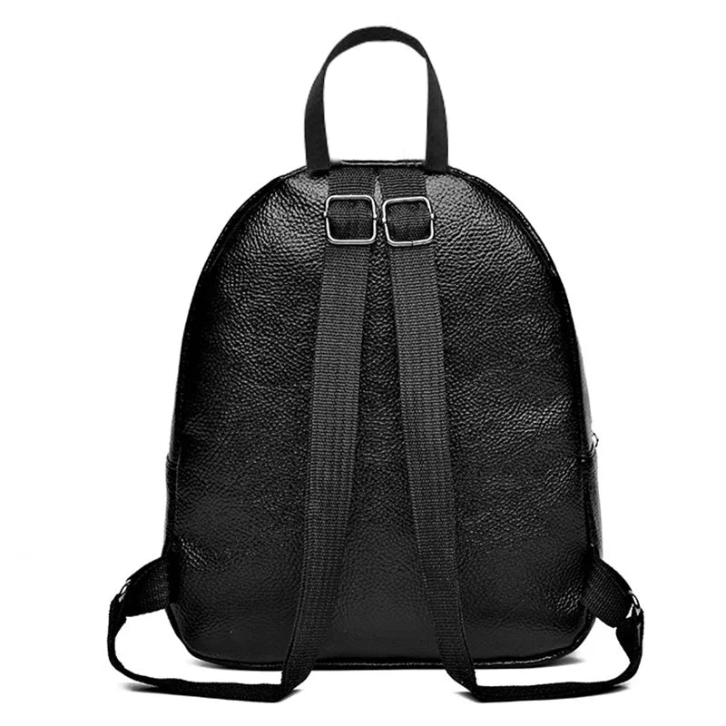 Korean Style Unisex PU Leder Rucksack – Trendiger Softback Rucksack mit großem Stauraum für Alltag, Schule & Reisen