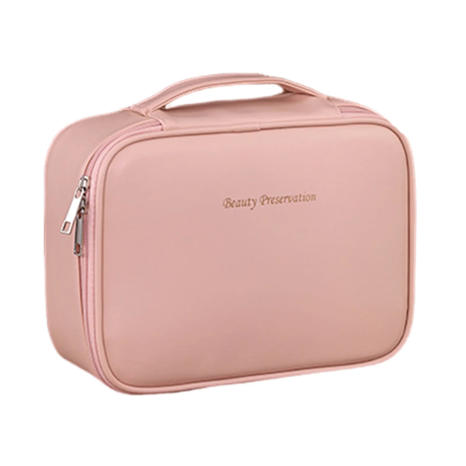 Große Reise Kosmetiktasche aus PU-Leder – Mehrlagiger, abnehmbarer Make-up & Toiletry Organizer, wasserdicht & elegant