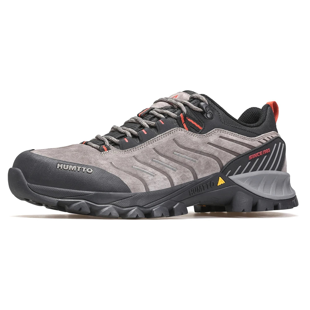 HUMTTO Herren Outdoor Sneaker – Leder Wanderschuhe, Luxus Trekking Boots, rutschfest, wasserabweisend, professionell für Hiking & Sport