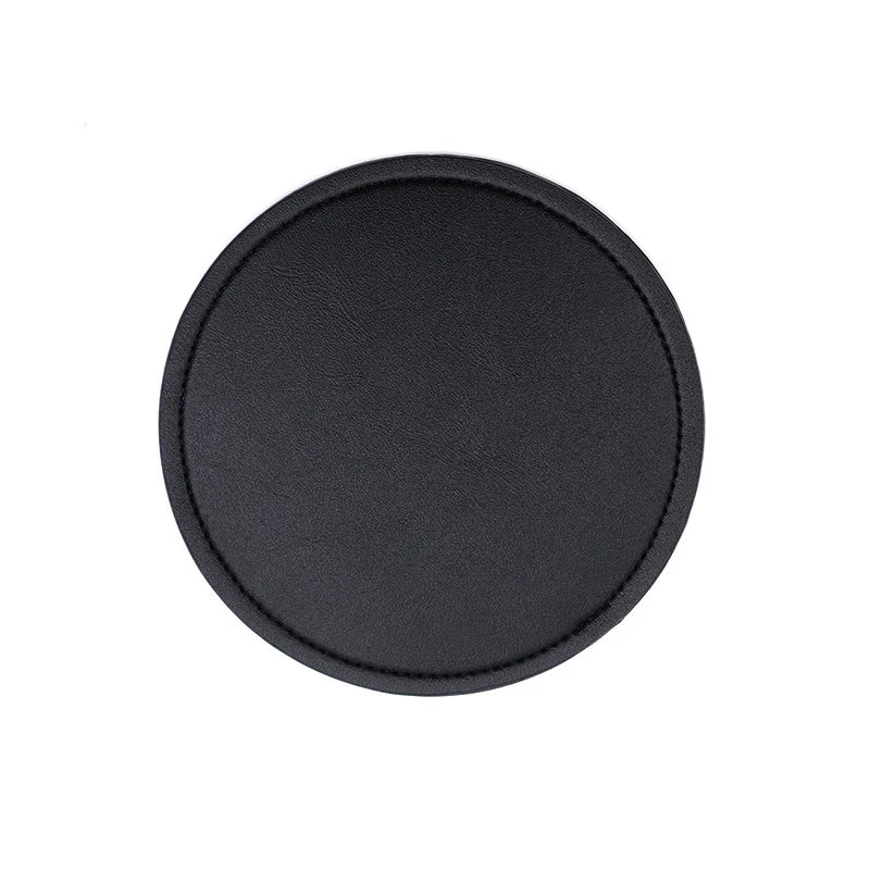 2er-Set personalisierte PU-Leder Untersetzer mit kostenloser Gravur – Runde Kaffee- & Getränkeunterlagen als Hochzeitsgeschenk & stilvolle Tischdeko
