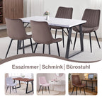 HOMAVO YZ1 Esszimmerstühle 2er-Set – Moderne Design-Stühle aus Samt oder PU-Leder mit Rückenlehne & Metallgestell für Küche, Wohn- & Arbeitsbereich