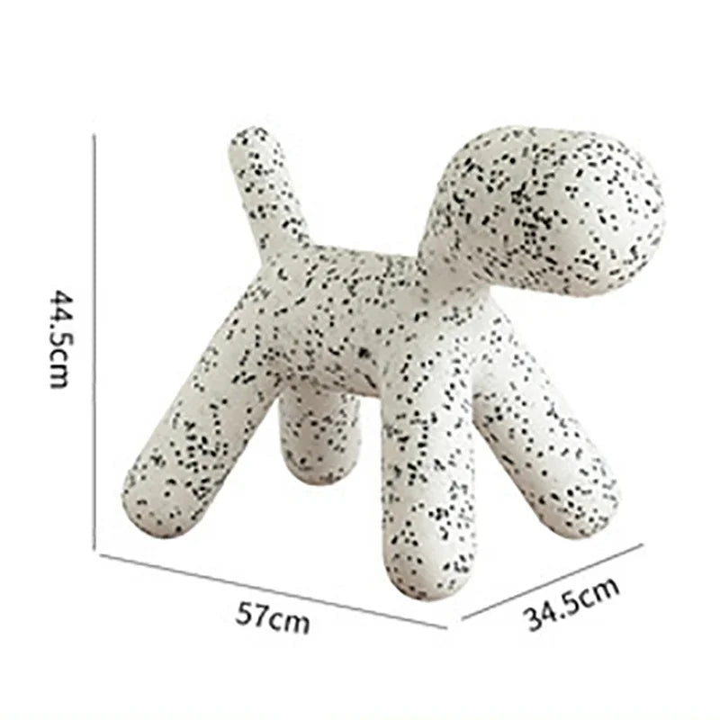 Nordischer Kinderstuhl im Hunde-Design – Niedlicher Dalmatiner Cartoon Stuhl aus Kunststoff für Kindergarten & Zuhause