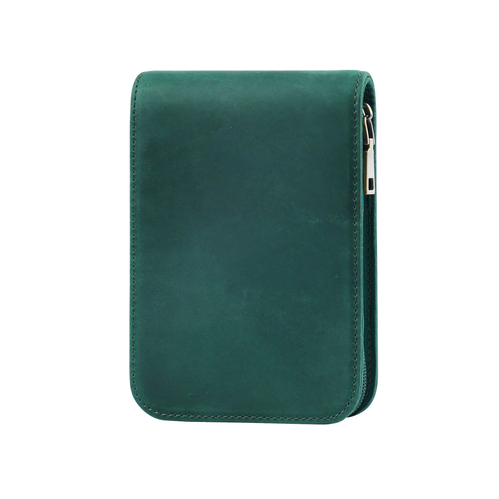 Echtes Leder Federmäppchen mit 12 Stift-Slots – Große Kapazität Zipper-Etui für Büro, Schule & Reisen