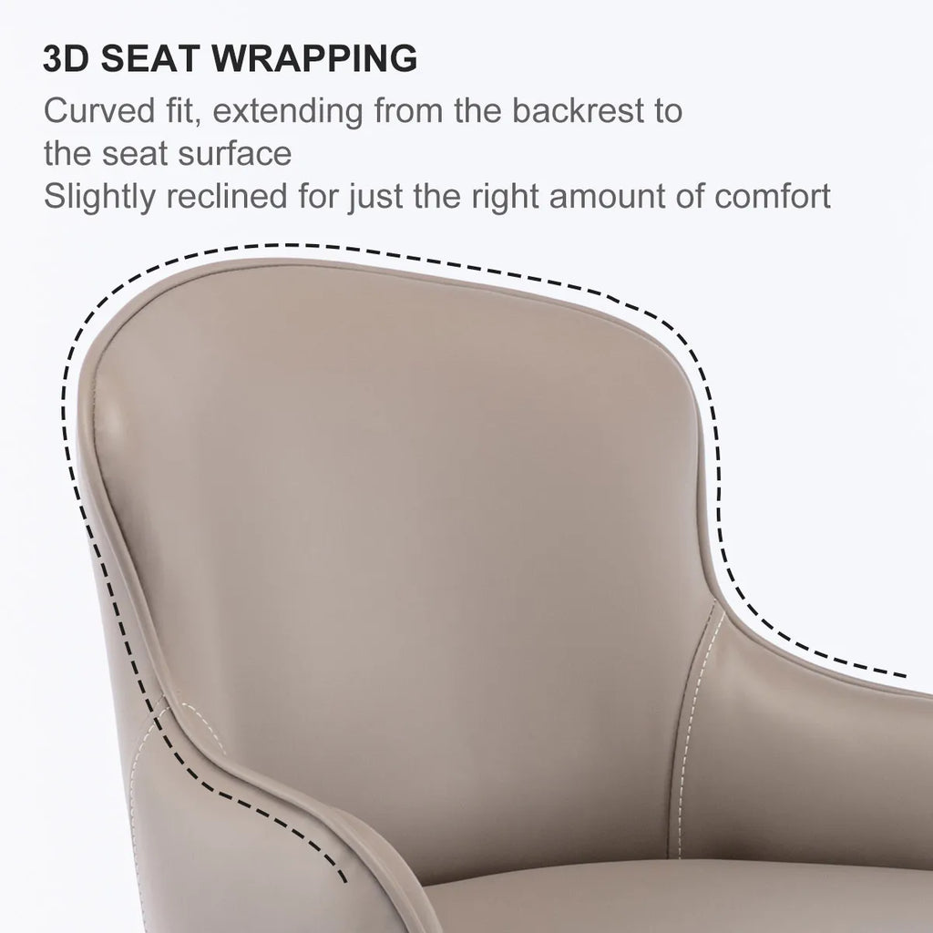 Rbefeuly Premium Barhocker aus Nappaleder – Höhenverstellbarer 360° Dreh-Barstuhl mit Rückenlehne & Edelstahlfuß für Küche, Bar & Essbereich