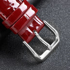 Glänzendes Leder Uhrenarmband aus Kalbsleder – Elegantes Business-Armband in 12–22mm für Damen & Herren