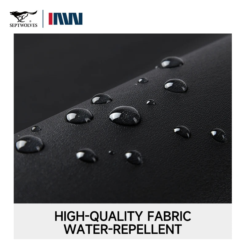 SEPTWOLVES Business PU Leder Rucksack – Wasserdichter Laptop Rucksack für Damen & Herren, Alltag, Schule & Reisen