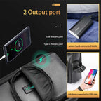 BOPAI Business Leder Rucksack Herren – Luxus Laptop Rucksack 15,6 Zoll mit Diebstahlschutz & USB-Ladefunktion