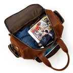 Luufan Vintage Leder Reisetasche aus echtem Rindsleder – Große Weekender &amp; Duffle Bag aus Crazy Horse Leather, passend for 14 Zoll Laptop 