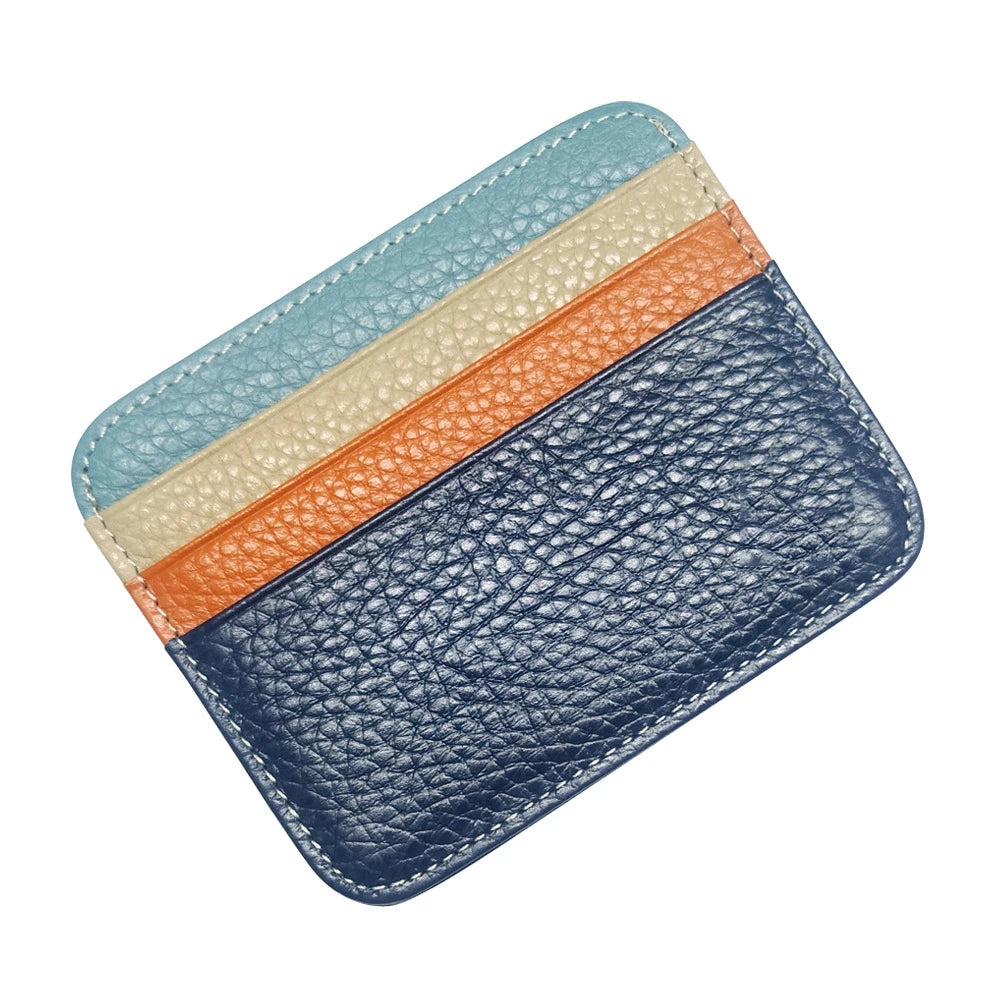 Echtes Leder Kartenetui Slim – Dünner Business Kartenhalter aus Lammleder für Kreditkarten &amp; Ausweise