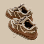 Damen Winter Sneaker aus echtem Leder – Gefütterte Flats mit rutschfester Sohle, stilvolle Freizeitschuhe 2025