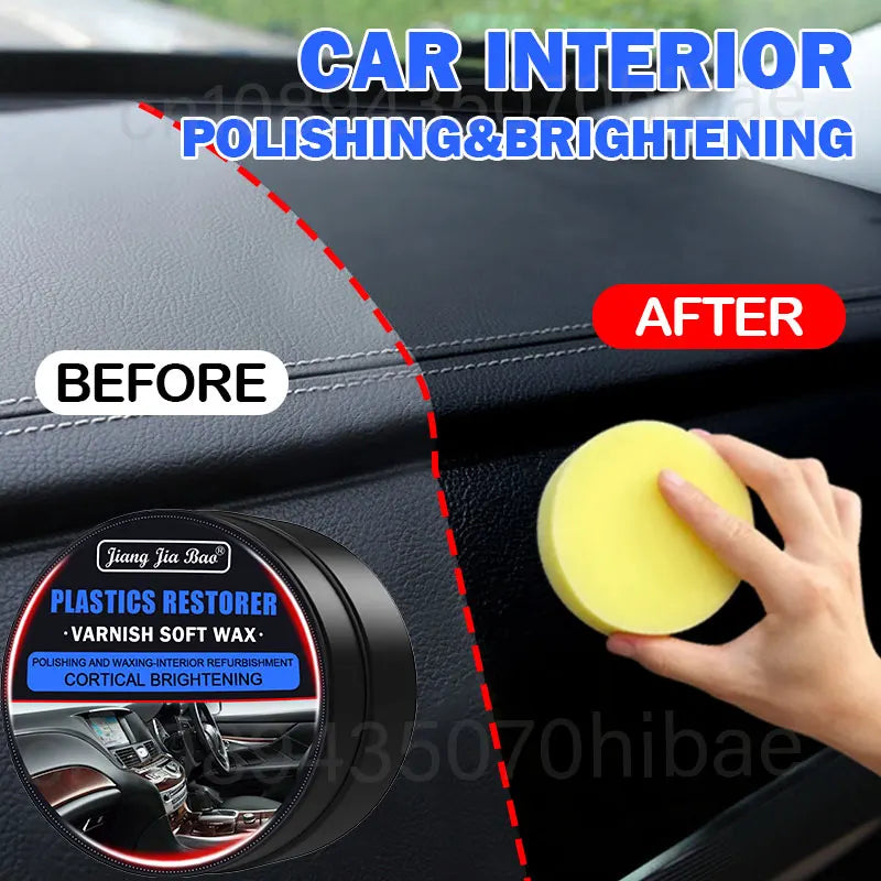 Auto Kunststoff- & Leder Restorer Wachs – Erneuerungs- & Polierpflege für Innenraum, Panels & Verkleidungen