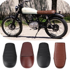 Vintage Café Racer Motorradsitz aus PU Leder – Flacher Retro Sattel para CG125, GN y CB400SS 