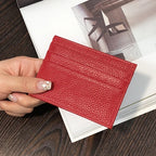 Personalisierter Leder Kartenhalter mit Initialen – Slim Wallet aus echtem Rindsleder für Damen &amp; Herren