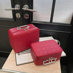 PU-Leder Kosmetik- & Kulturbeutel mit Griff – Große, portable Make-up Reise- & Toiletry Bag mit viel Stauraum für Damen