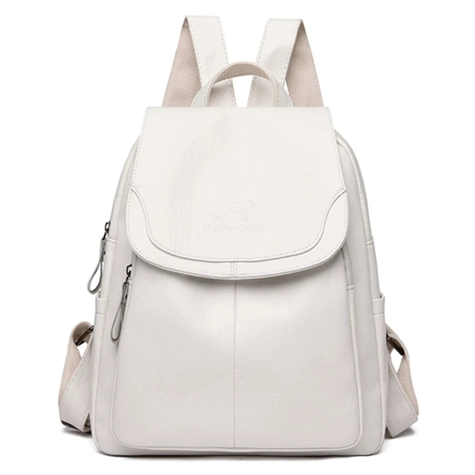 KMFFLY Damen Leder-Rucksack – Weicher Vintage Rucksack aus echtem Schafleder, kompakt & stilvoll (9 Farben)