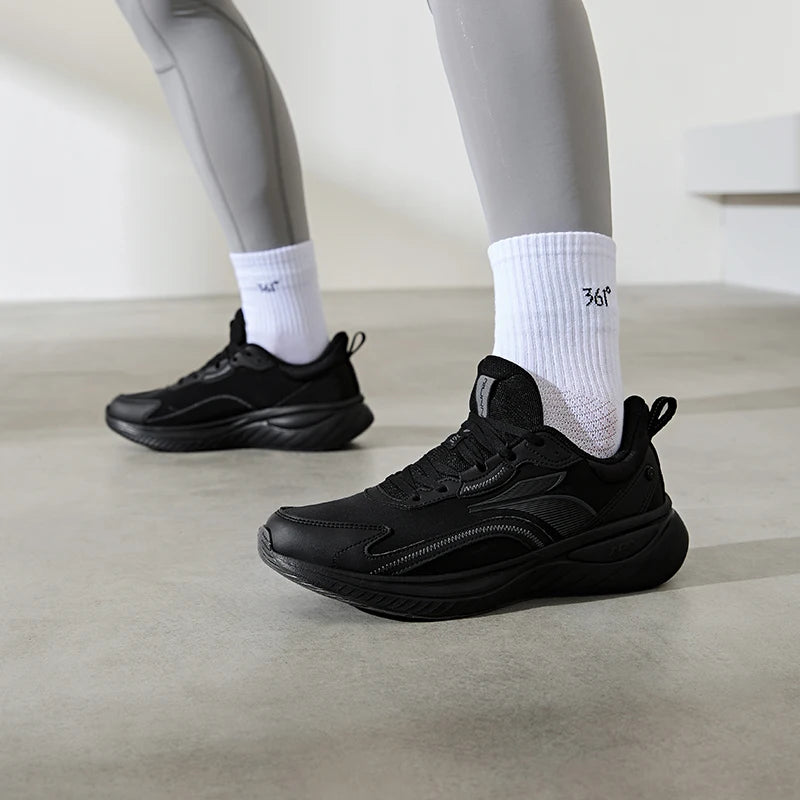 361 Degrees SoftFlow 3 Herren Laufschuhe – Leder Running Sneaker, leicht, stoßdämpfend, atmungsaktiv für Fitness & Alltag