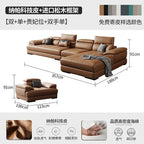 Europäisches Luxus Ecksofa aus Echtleder – Modulares L-Form Designer-Sofa for das Wohnzimmer, moderne et élégant