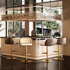 Moderner Barstuhl aus Leder & Metall – Minimalistischer Design-Barhocker in Weiß-Creme für Küche, Bar & Restaurant