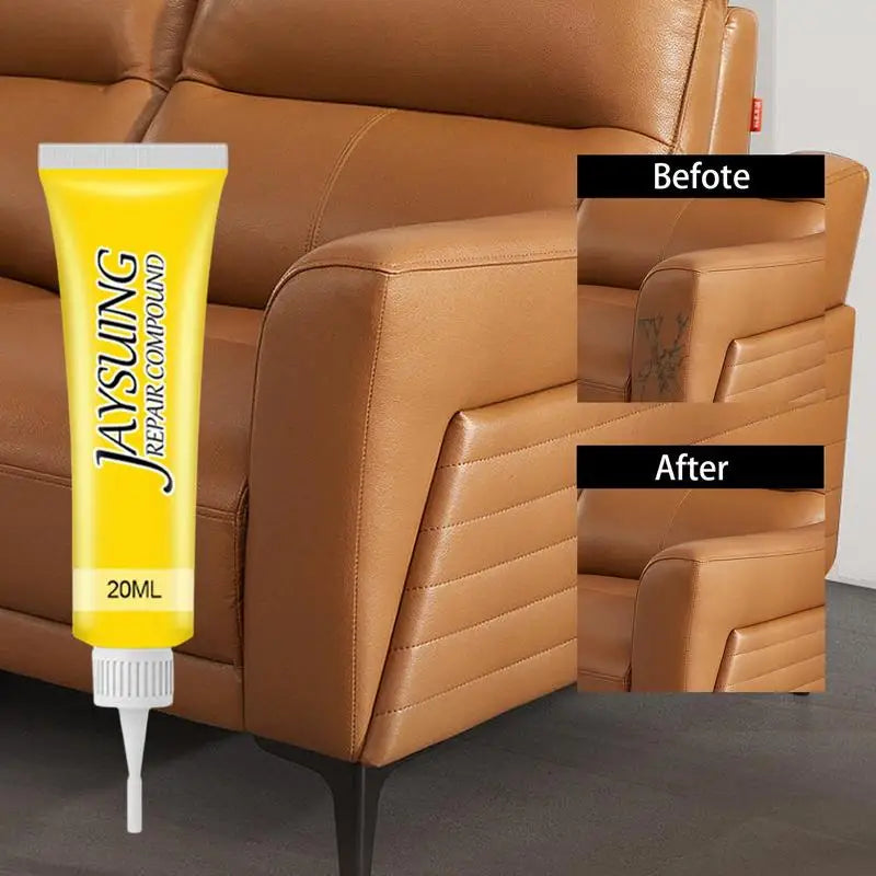 Leder Reparatur Gel 20 ml – Flüssigleder zur Reparatur von Kratzern & Rissen an Autositzen, Sofas und Lederaccessoires